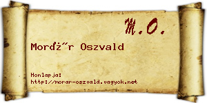 Morár Oszvald névjegykártya